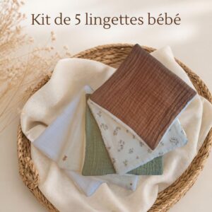 Le kit 5 lingettes bébé