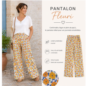Pantalon Fluide Fleuri – Mini Collection Été