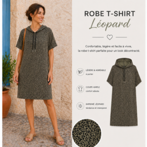 Robe T-shirt Léopard – Mini Collection Été 🐆